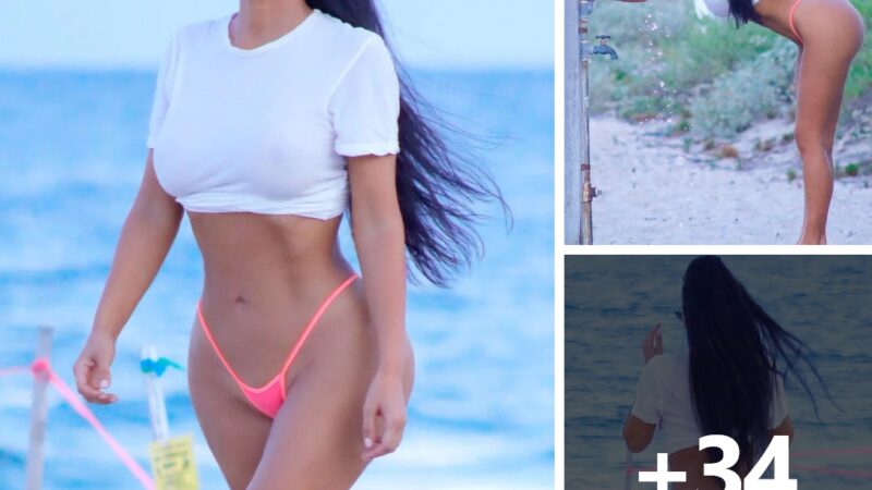 Kim Kardashian Hot Bikini Photoshoot At Miami Beach