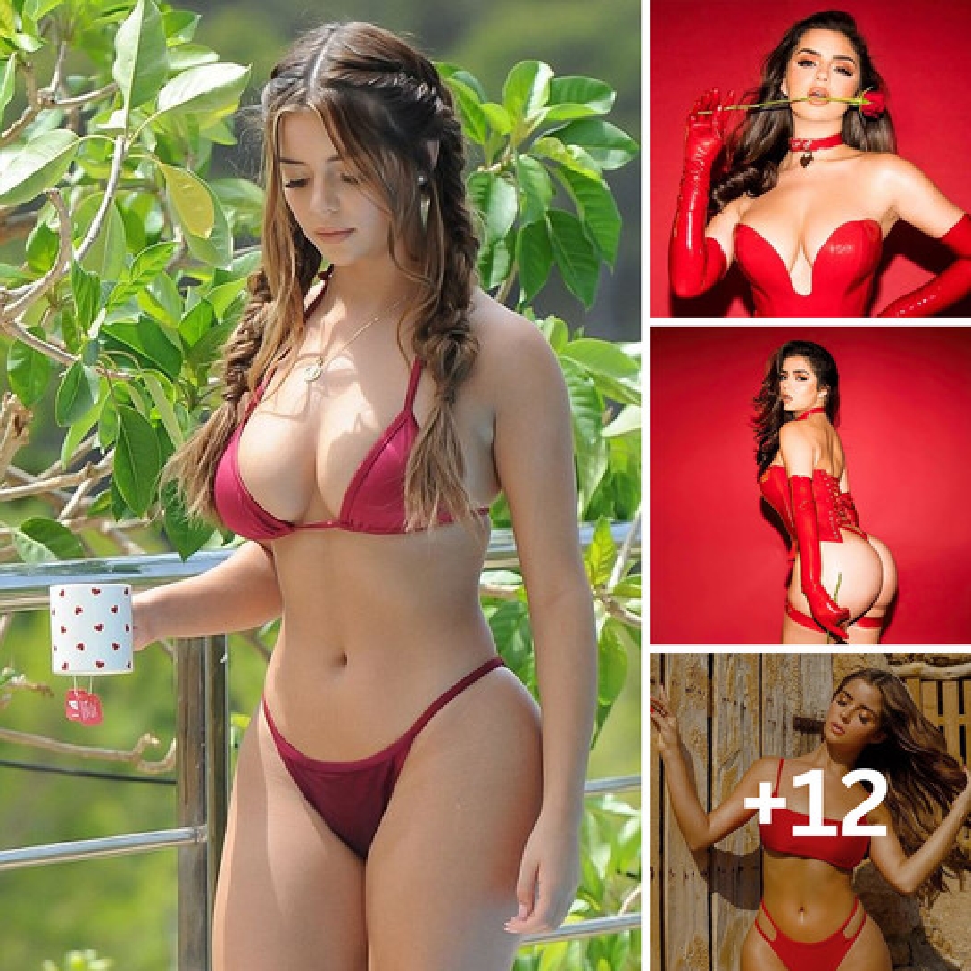 Red is Demi Rose’s favorite shade