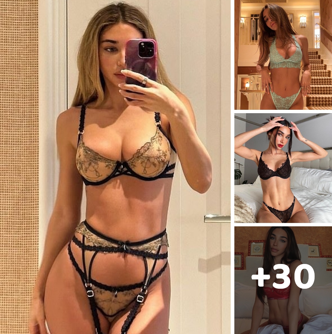 Chantel Jeffries, 30, shows off her curves in a bra,