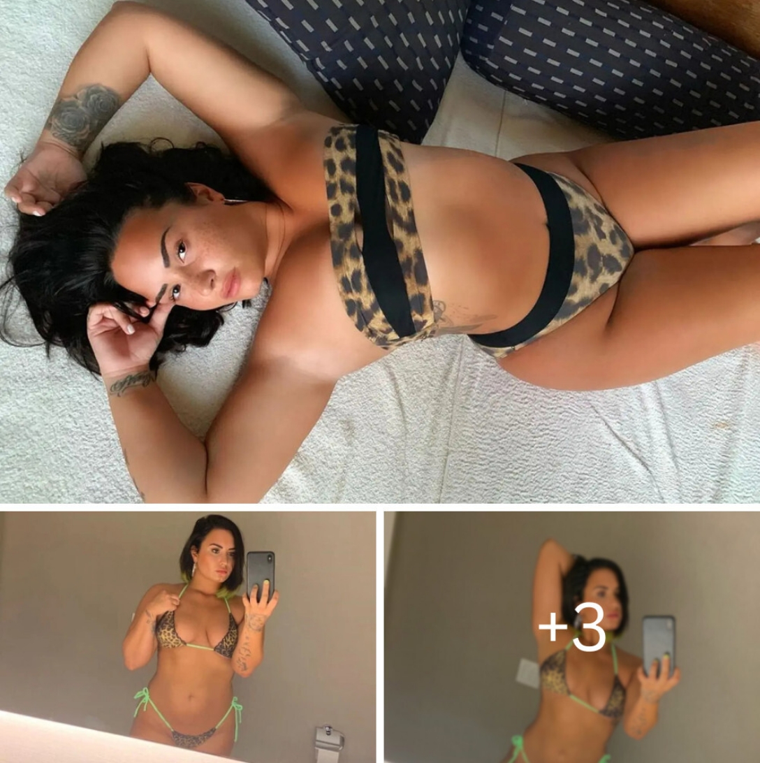 Demi Lovato sparks boob job rumours as pop star shares revealing photos in swimsuit…