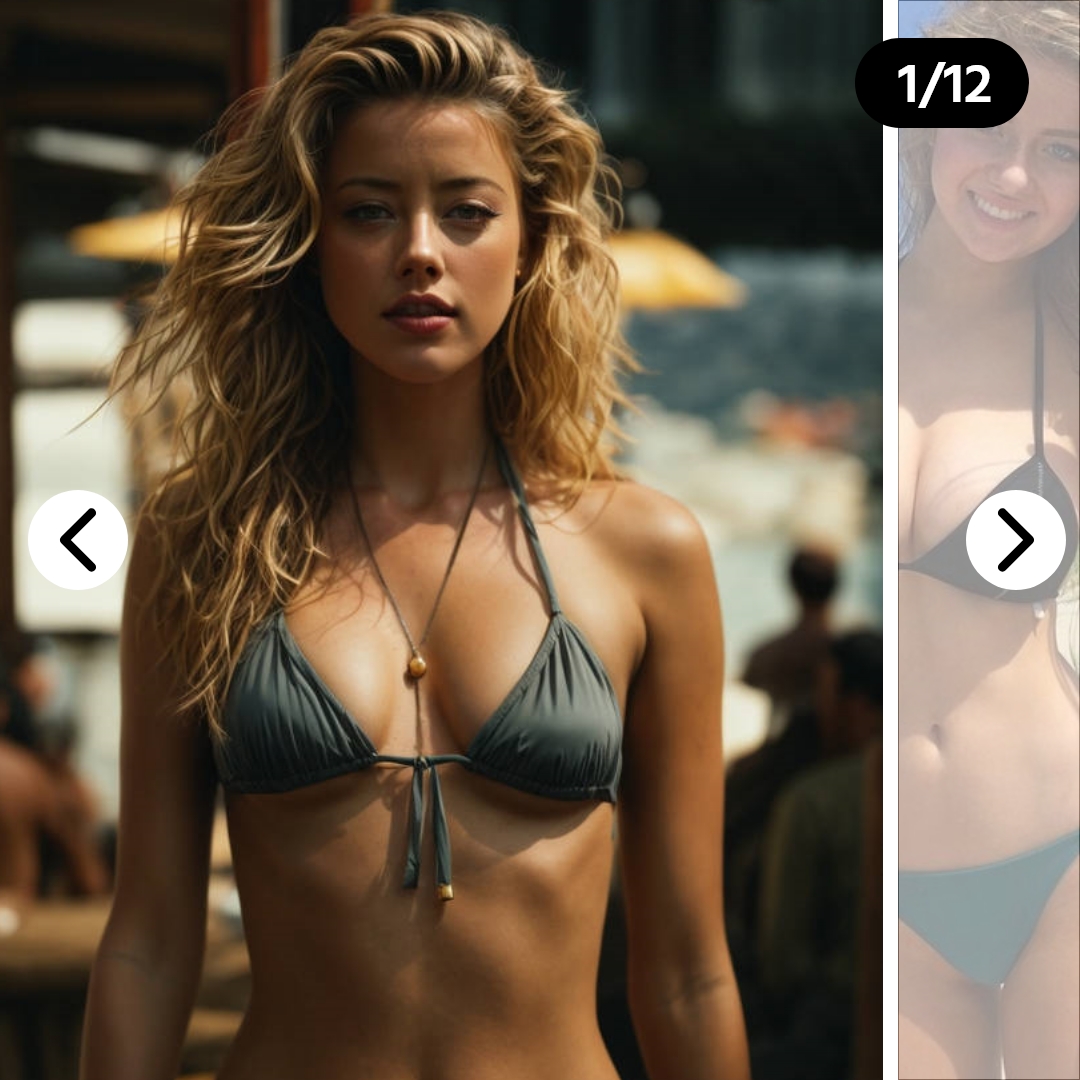 Amber heard very sexiest and hottest bikini suit