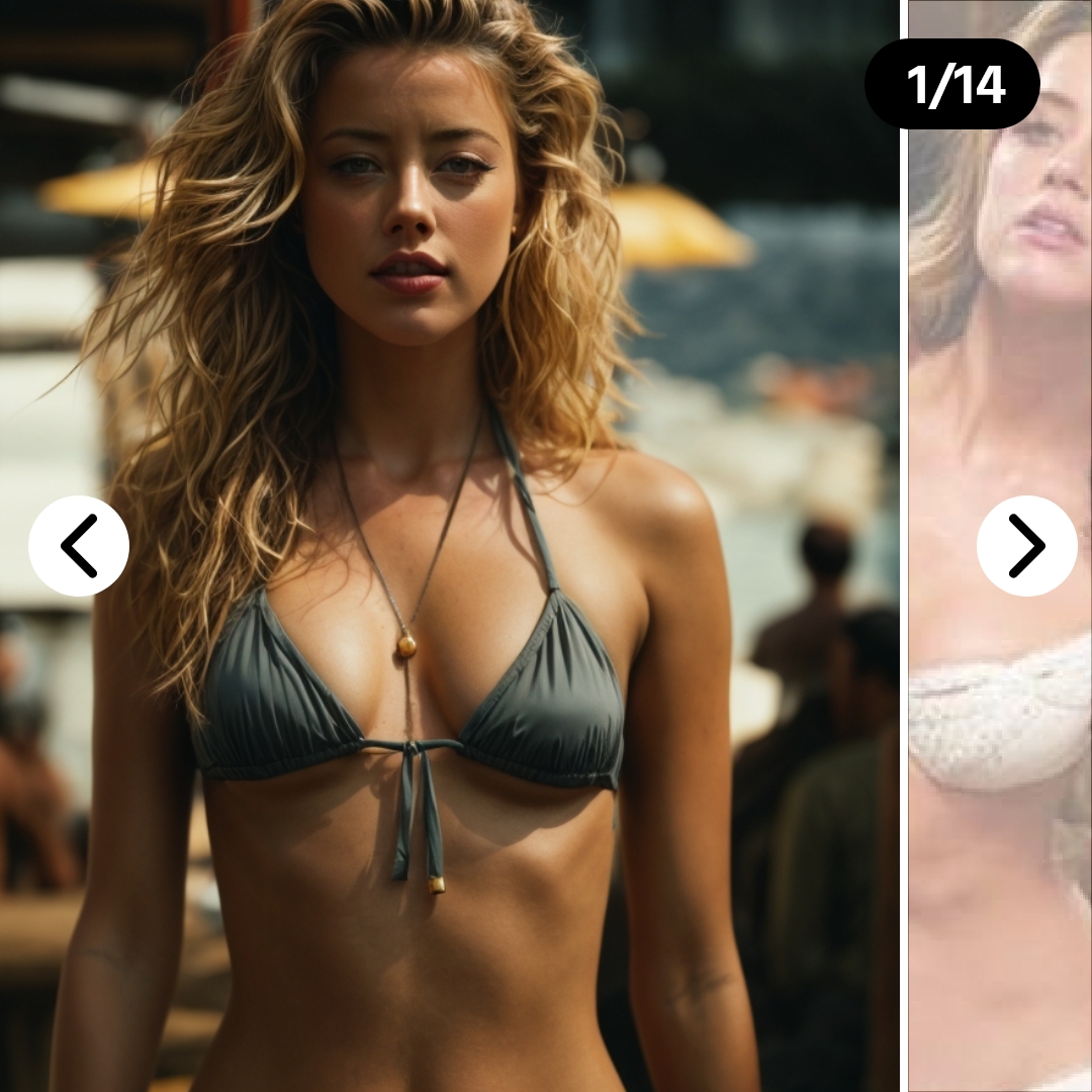 Amber Heard’s In Black Bikini Suit: Flaunting Her Perfect Figure