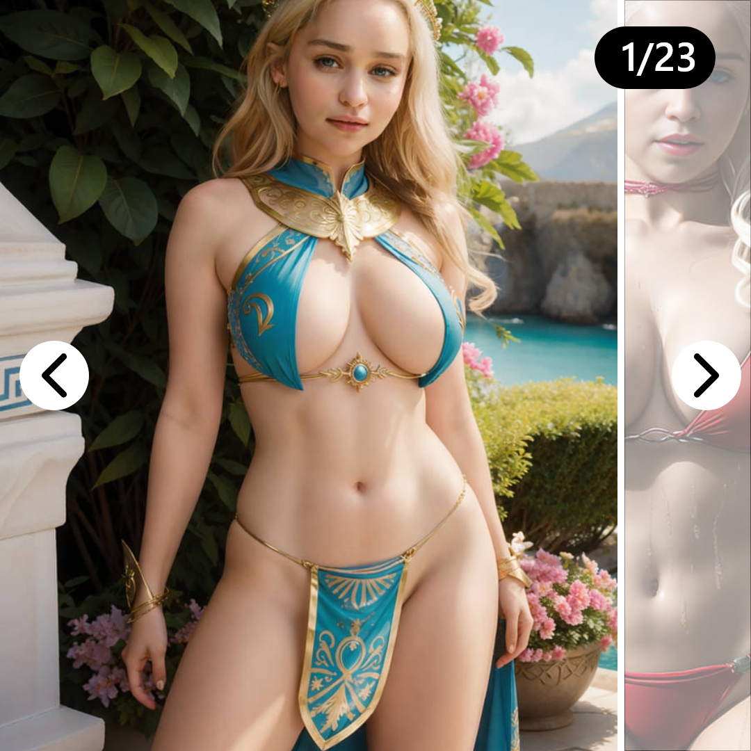Emilia clarke Maximises Hotness In Sexy Multi-Coloured Bikini At Exotic Beach Vacation, See Pic